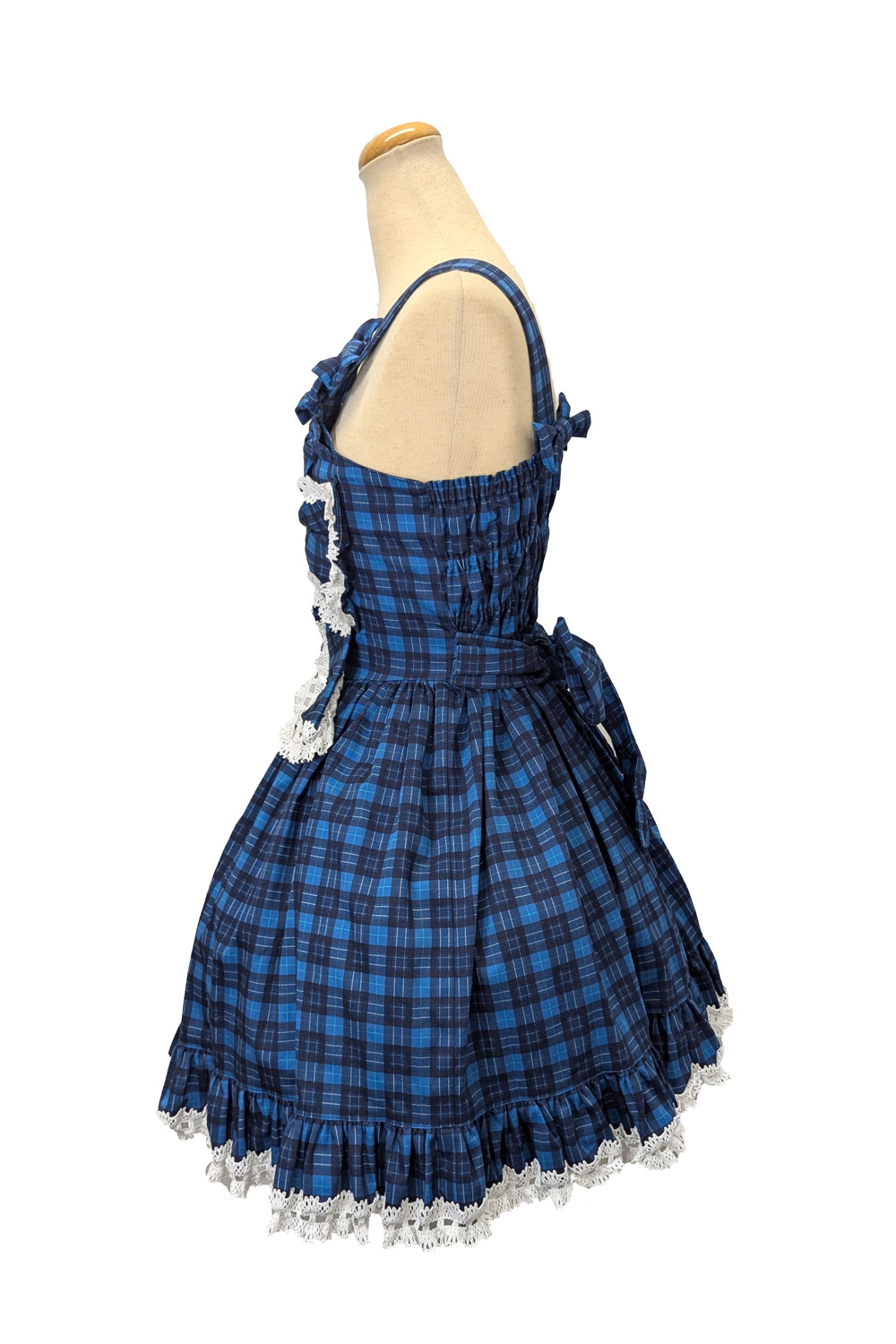 ロリータ チェックOP ブルー 青 Tartan check Lolita 【青】｜東京ロリィタ-TOKYO LOLITA