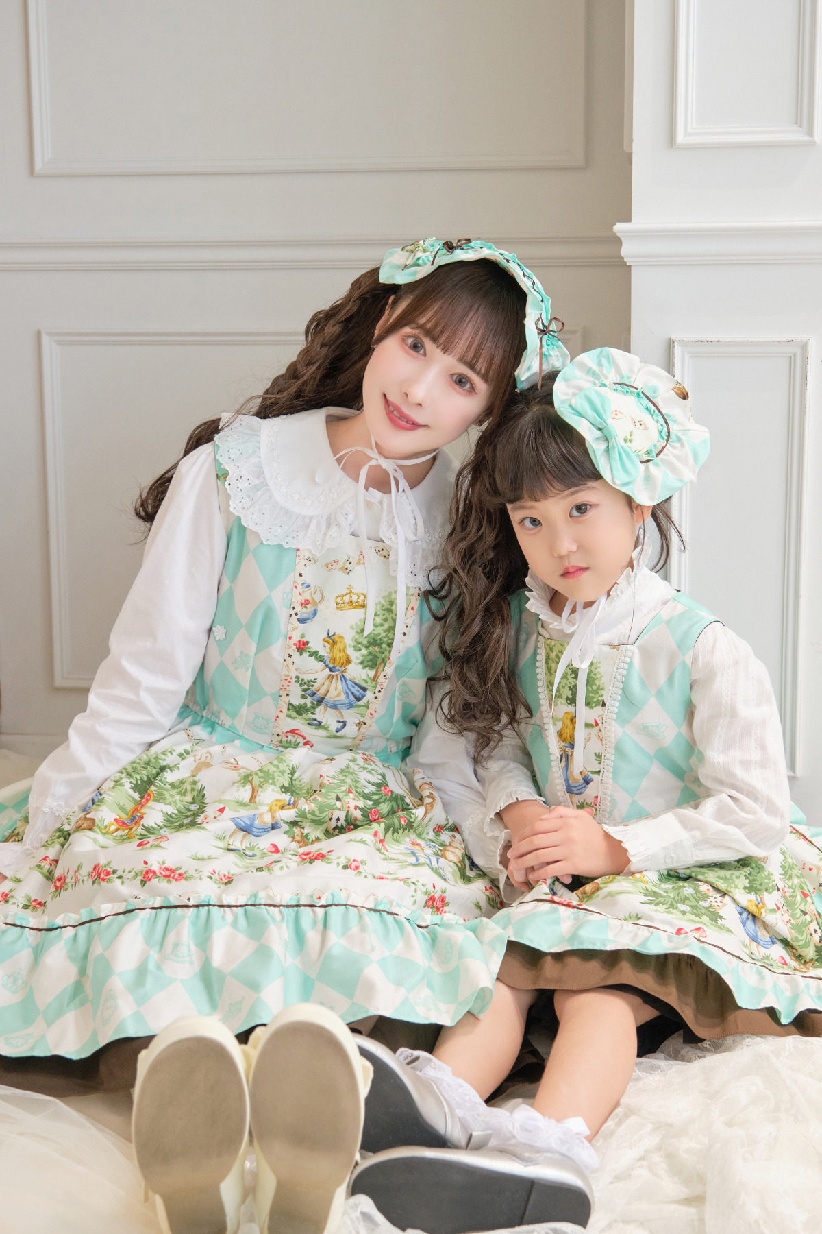 アリスレベッカジャンパースカート+ヘッドドレス(チョコミント)｜東京