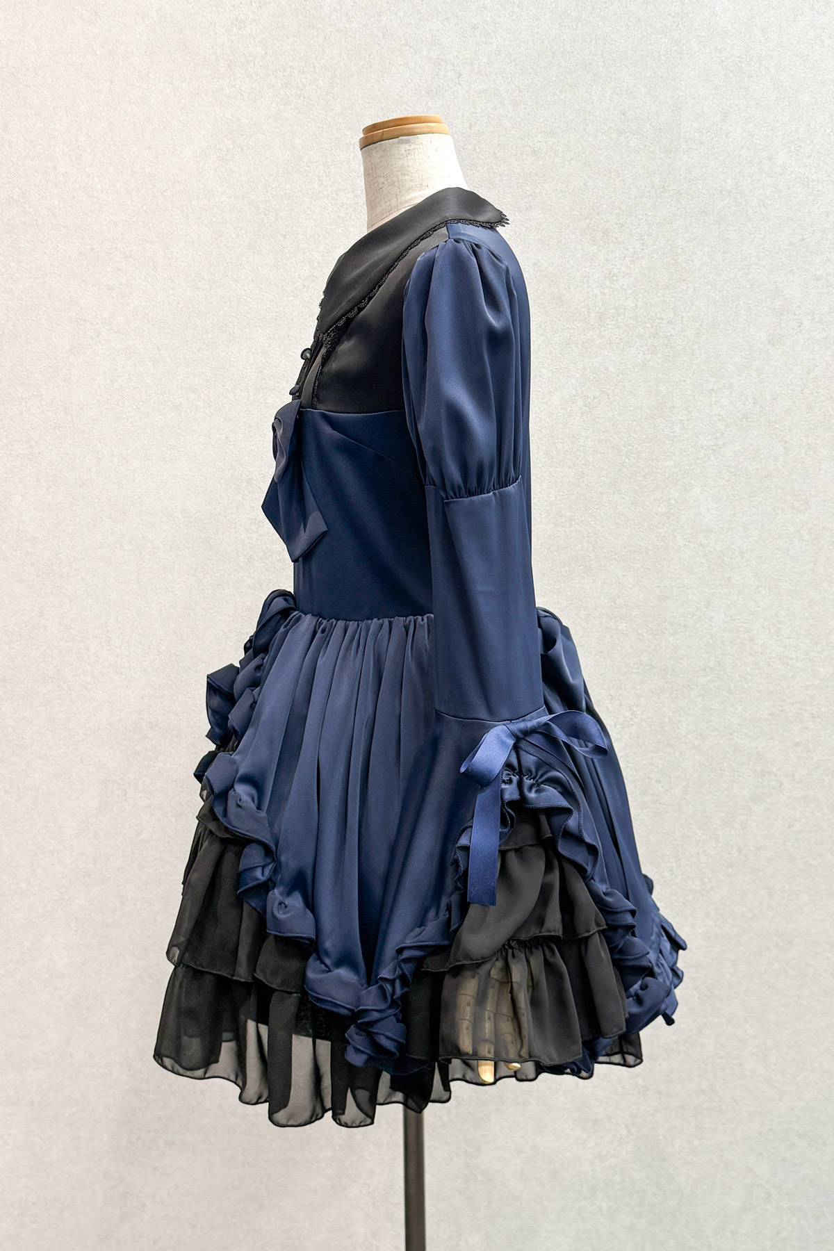 Frilly Ribbon Belle Dress ネイビー｜東京ロリィタ-TOKYO LOLITA
