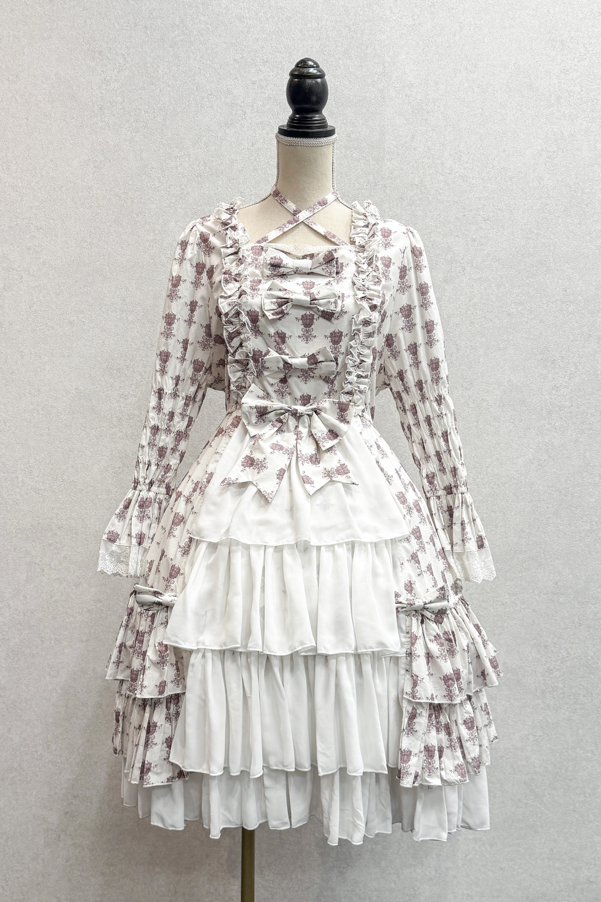 [プラスサイズ]Rosy Bouquet Dress　ピンク