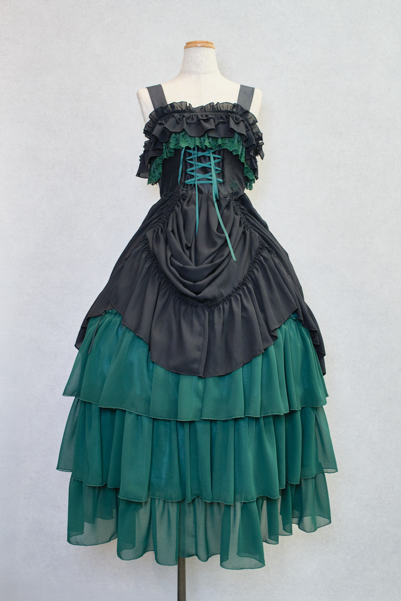 WICKED/Elphaba’s Long Bustle JSK　黒×緑