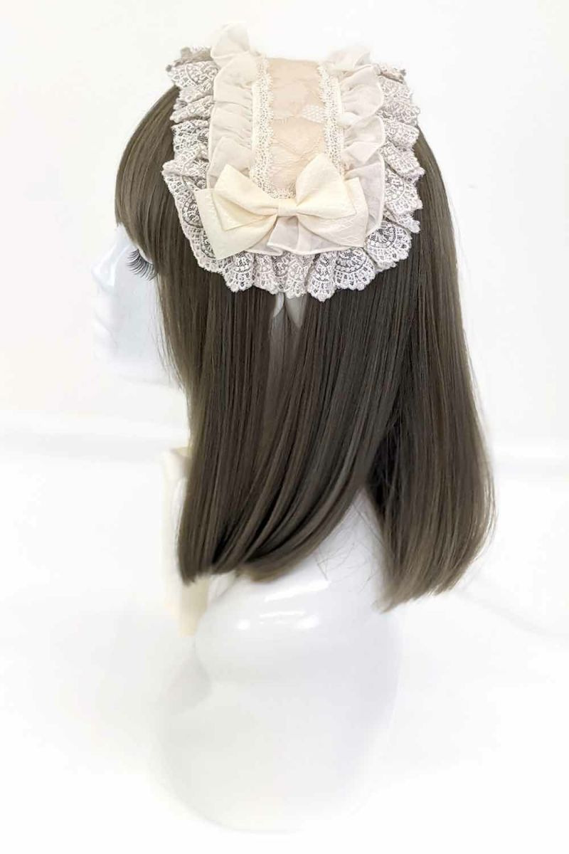 レースフリルヘッドドレス アイボリー｜東京ロリィタ-TOKYO