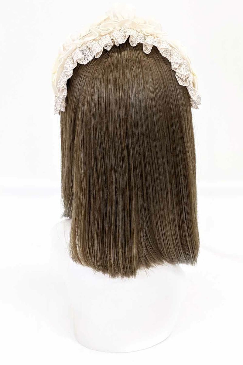 レースフリルヘッドドレス アイボリー｜東京ロリィタ-TOKYO LOLITA