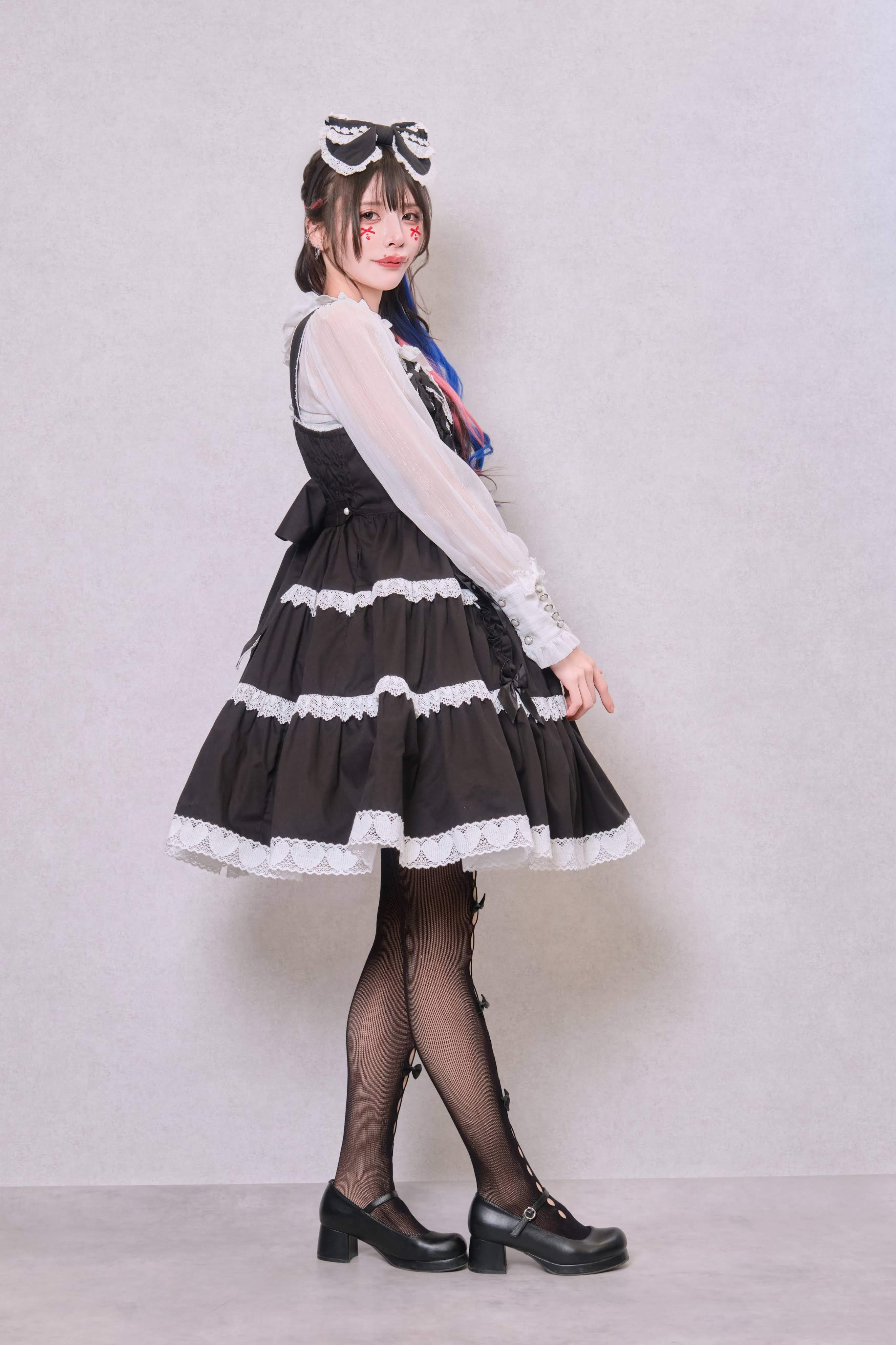Coquette enfants コケット サイドリボンジャンパースカート90 サイドリボンジャンパースカート<Navy> | Coquette