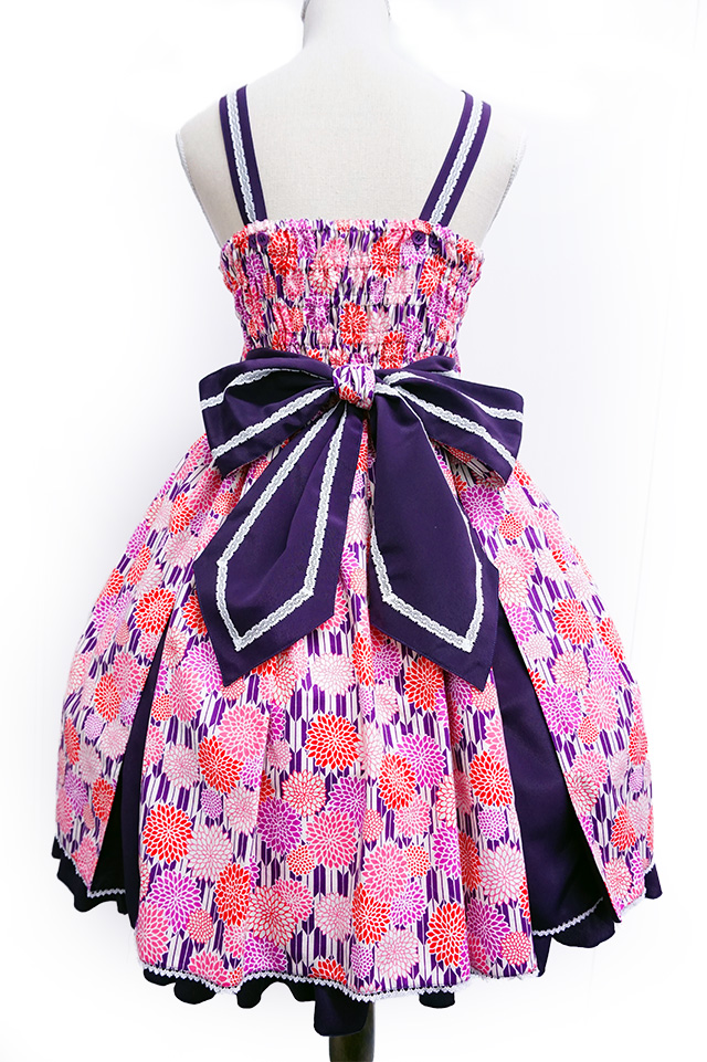 はるらんまん華てまり タックJSK リボンコームセット 紫｜東京ロリィタ