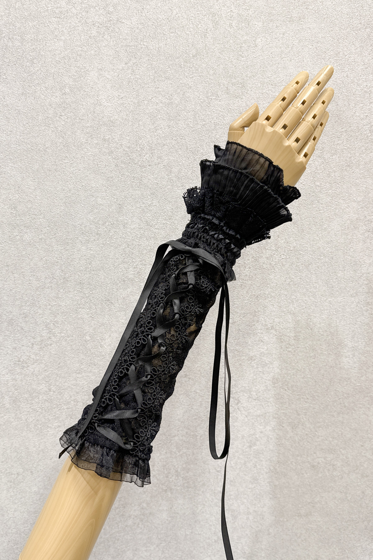 ゴシックレースフリルアームコルセット 黒