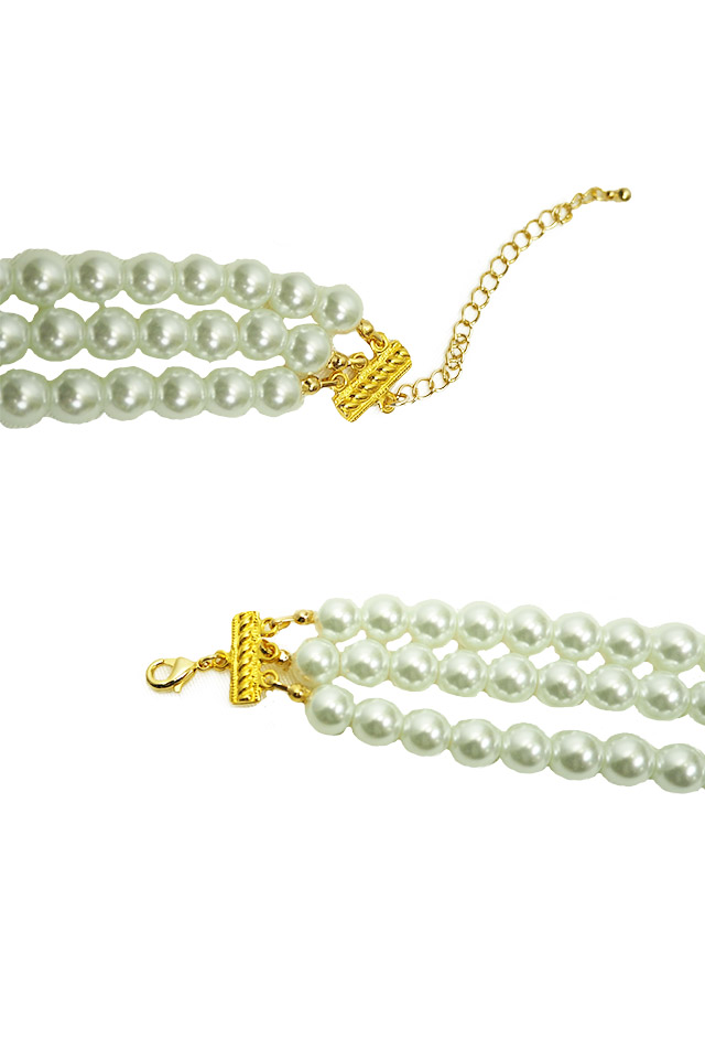 3連パールチョーカー｜東京ロリィタ-TOKYO LOLITA｜ロリータ服の宅配