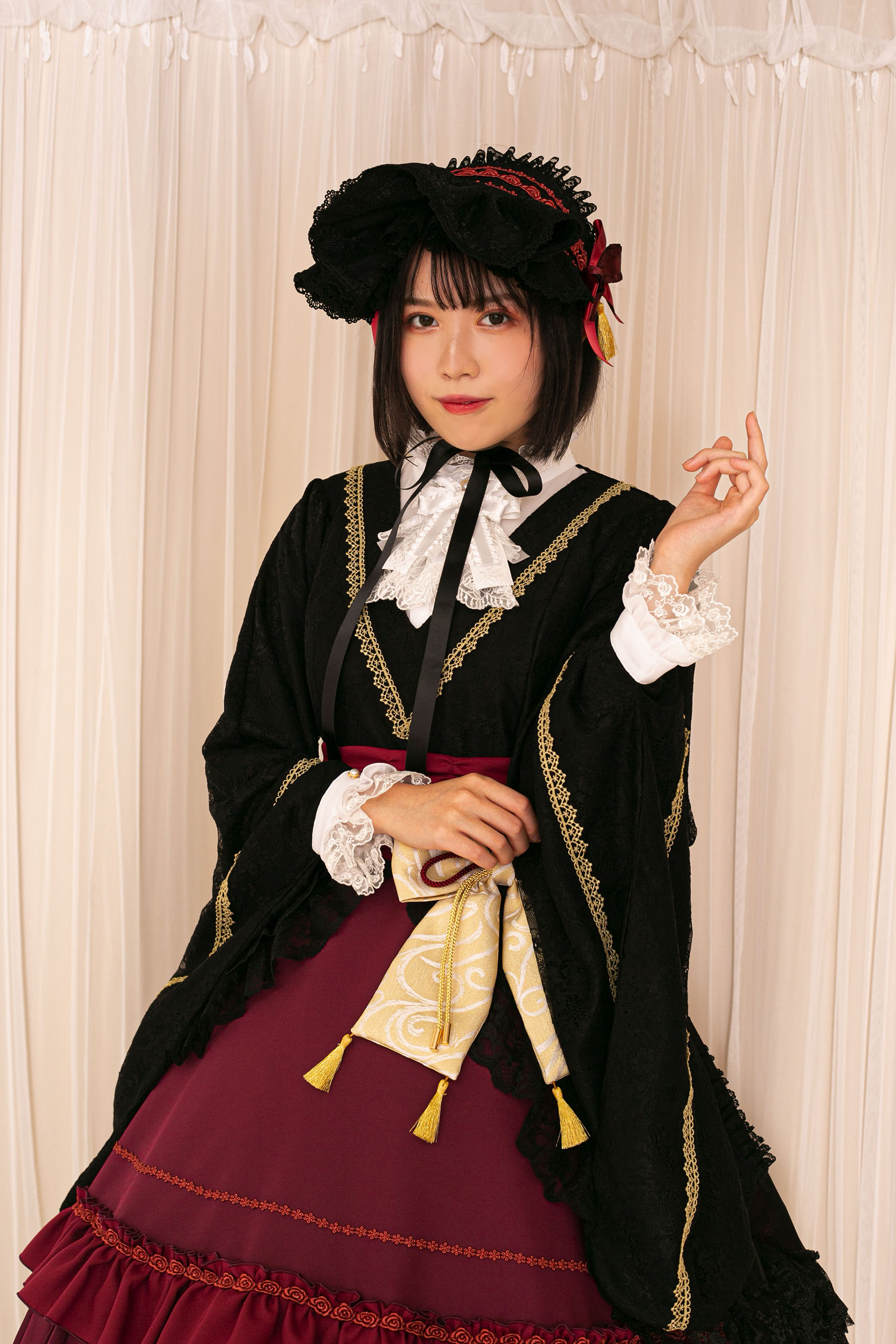 柘榴石のはなごろも振り袖ワンピースSet｜東京ロリィタ-TOKYO LOLITA