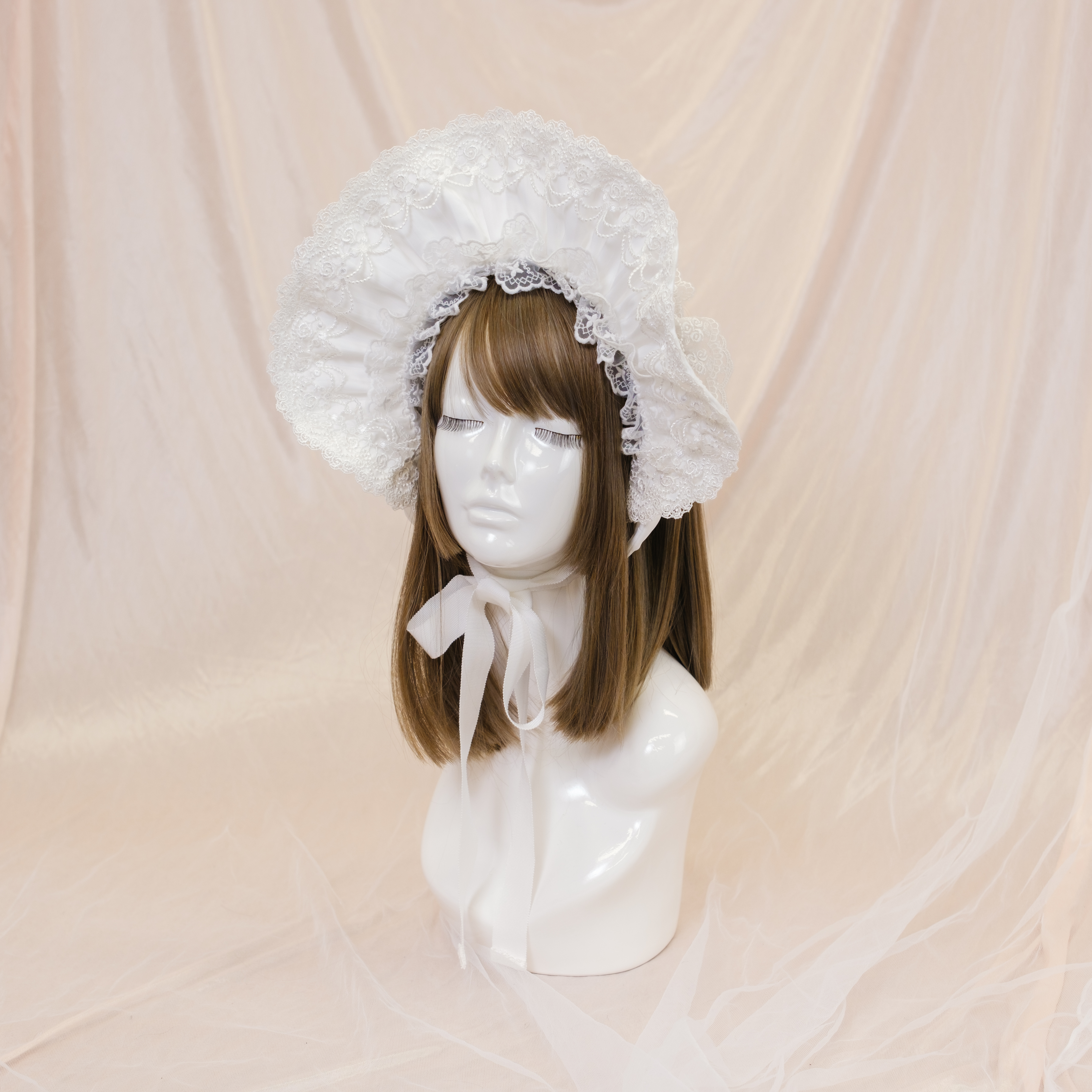 a:ruco】ハーフボンネット 白｜東京ロリィタ-TOKYO LOLITA｜ロリータ服