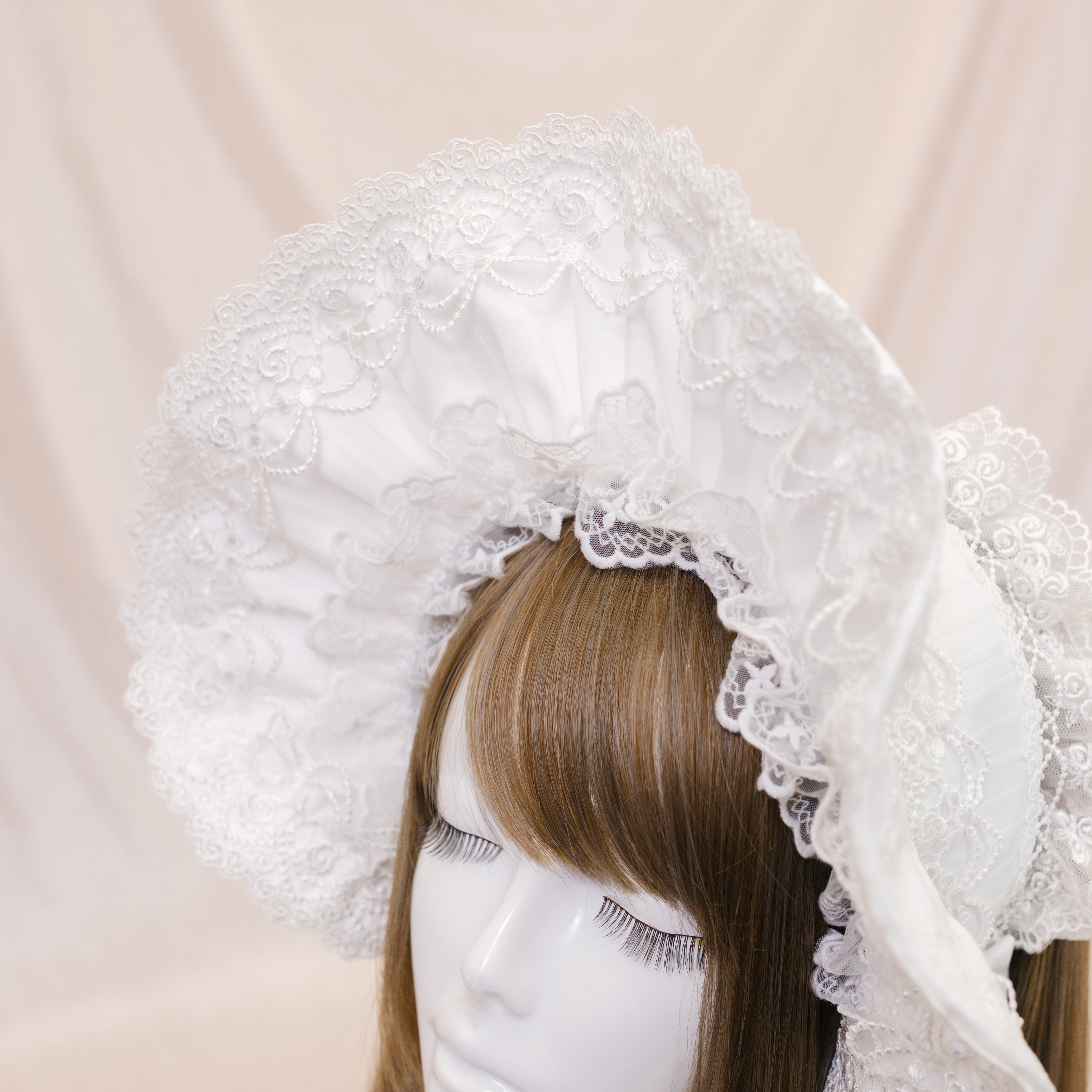 a:ruco】ハーフボンネット 白｜東京ロリィタ-TOKYO LOLITA